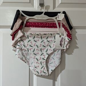 NEW Jessica Simpson 5 pack invisible line holster fit briefs. Size L.  Christmas